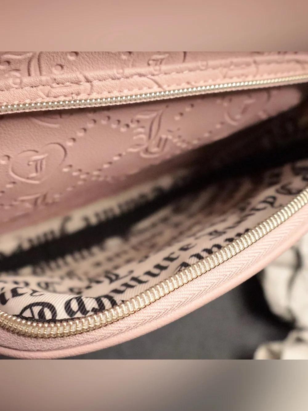 Juicy Couture Semi Charmed Backpack Dusty Blush Pink Embossed Logo NWT⁠